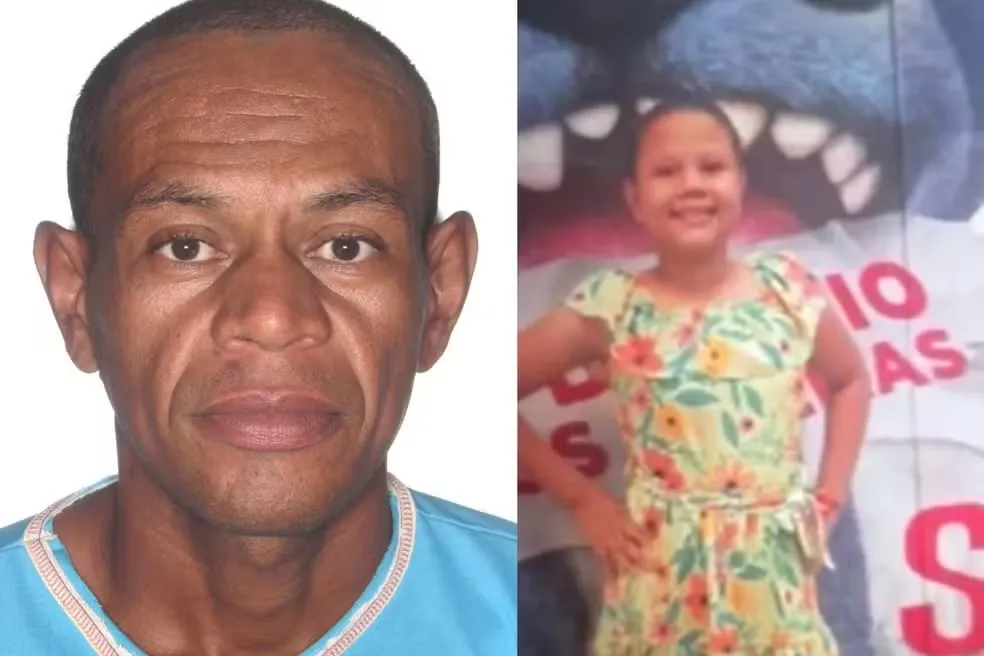 Claudinei Silva, de 42 anos, e Olga Beatriz Santos da Silva, de 12 anos — Foto: Reprodução