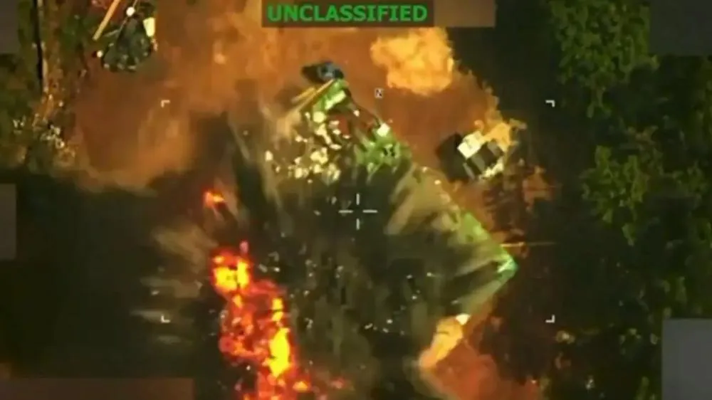 Print do video do artaque divulgado pelo Governo dos Estados Unidos 